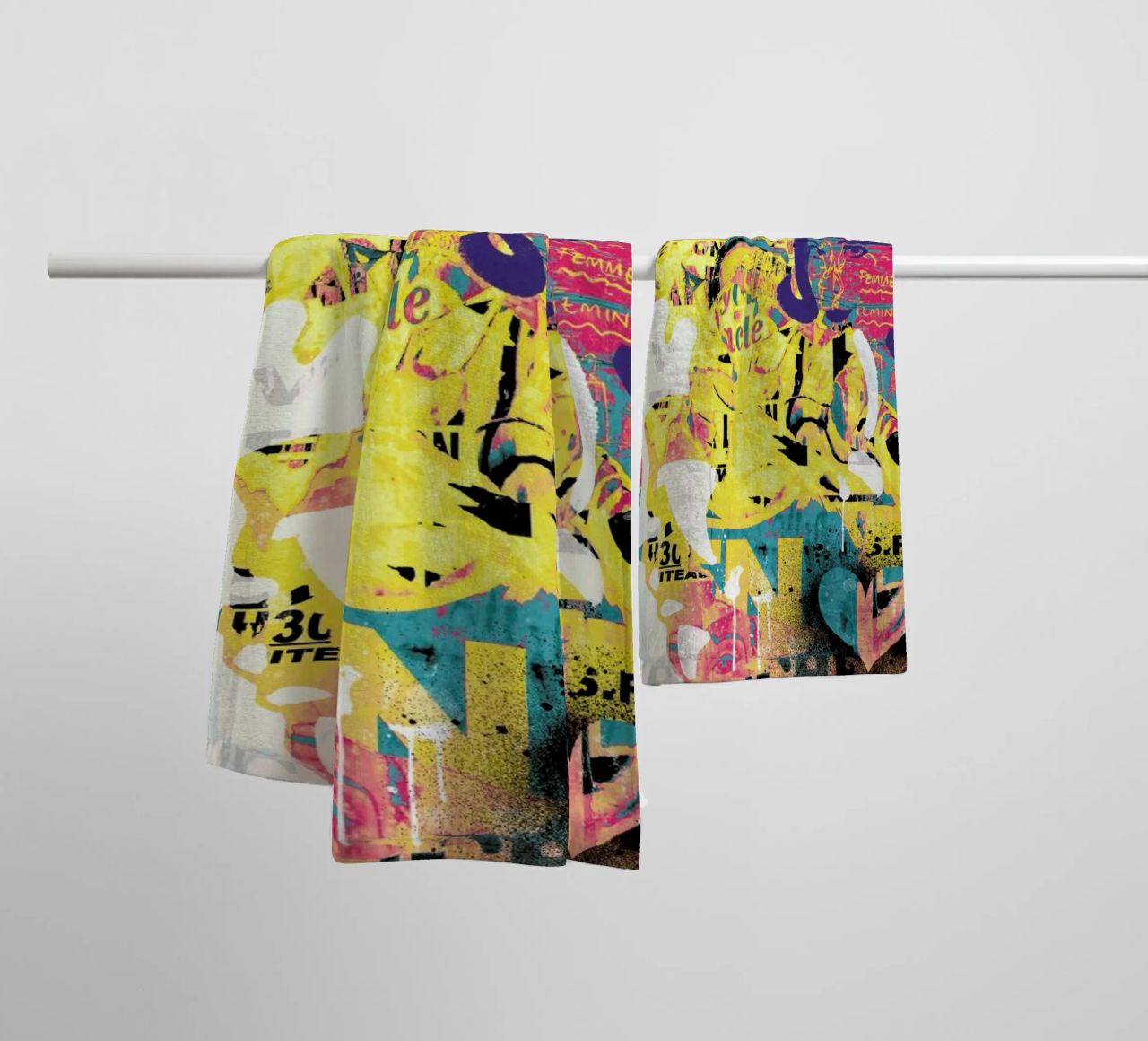 Mars and Venus towel by Andy Bridge