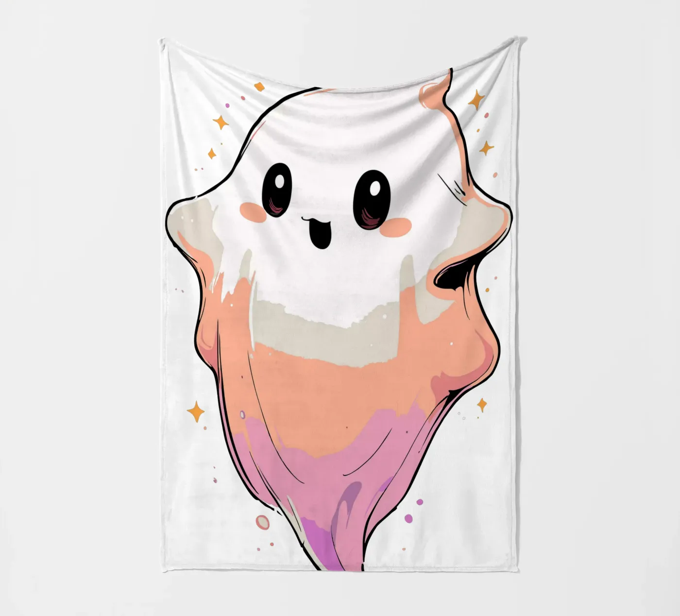 Ghost fleece blanket by artdesign1985