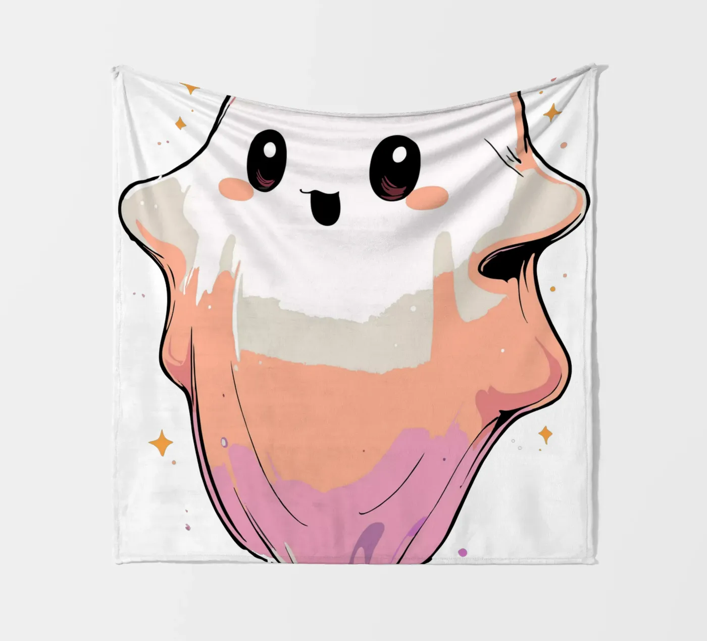 Ghost fleece blanket by artdesign1985