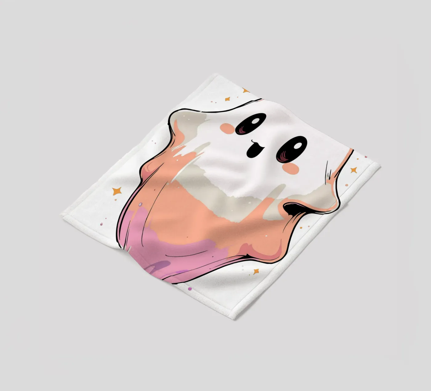 Ghost fleece blanket by artdesign1985
