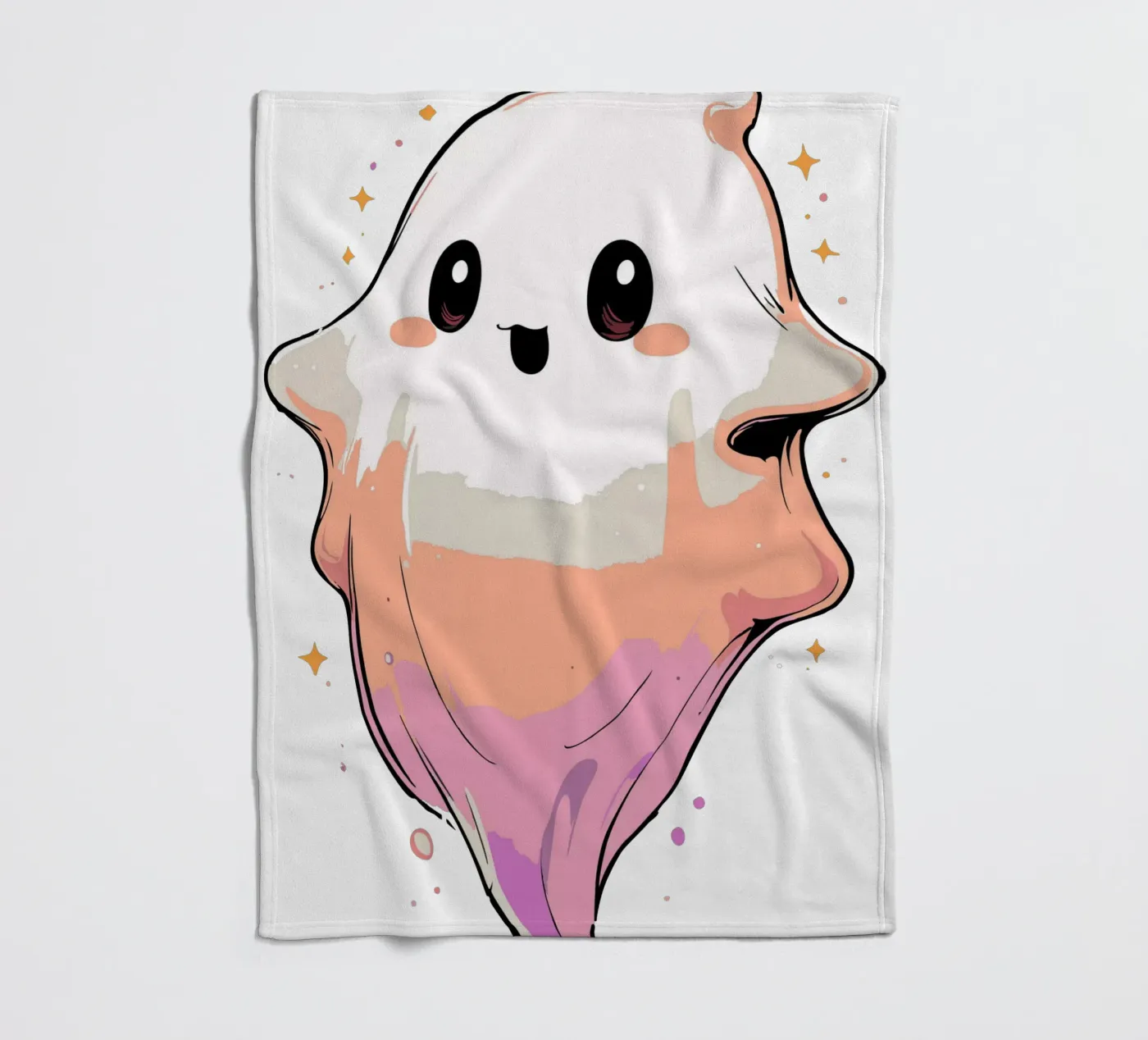 Ghost fleece blanket by artdesign1985