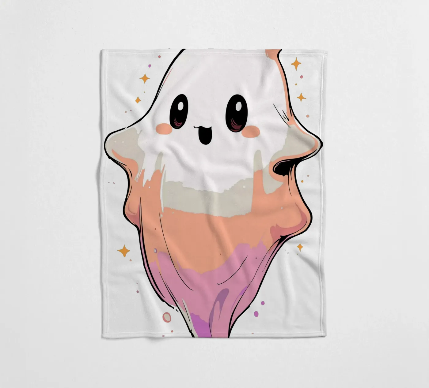 Ghost fleece blanket by artdesign1985