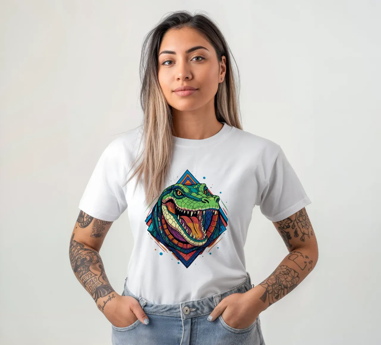 Crocodille t-shirt by artdesign1985