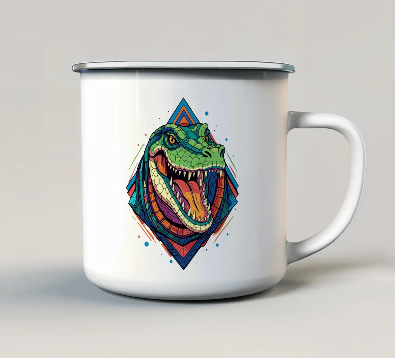 Coccodrillo tazza in smalto da artdesign1985