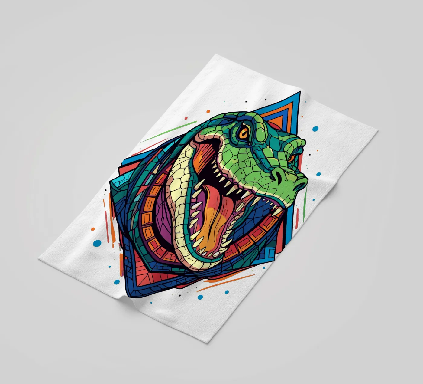 Coccodrillo telo mare da artdesign1985