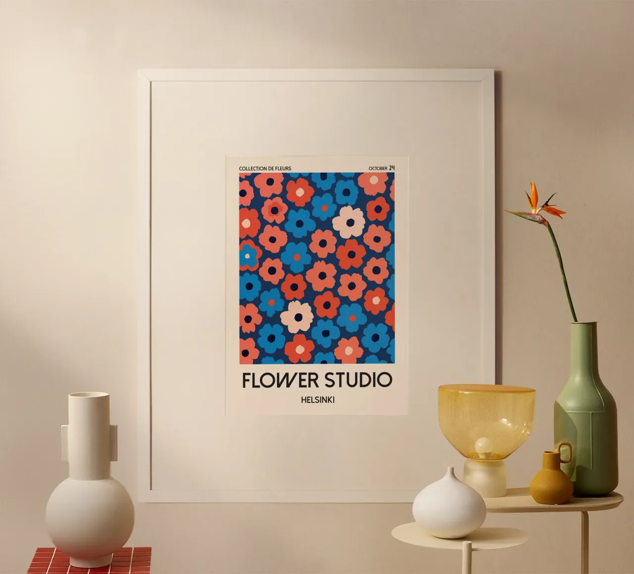 Splendore floreale minimalista - design moderno per la vostra casa poster da Studio Mooodz