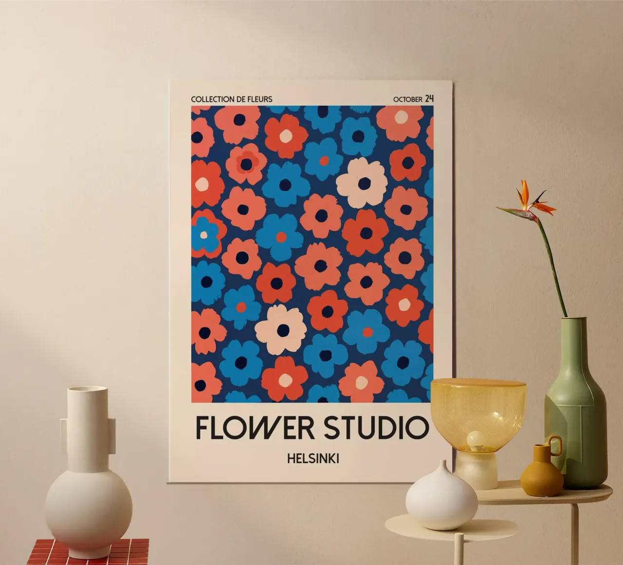 Splendore floreale minimalista - design moderno per la vostra casa poster da Studio Mooodz