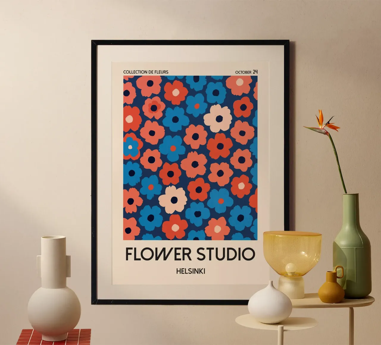 Splendore floreale minimalista - design moderno per la vostra casa poster da Studio Mooodz