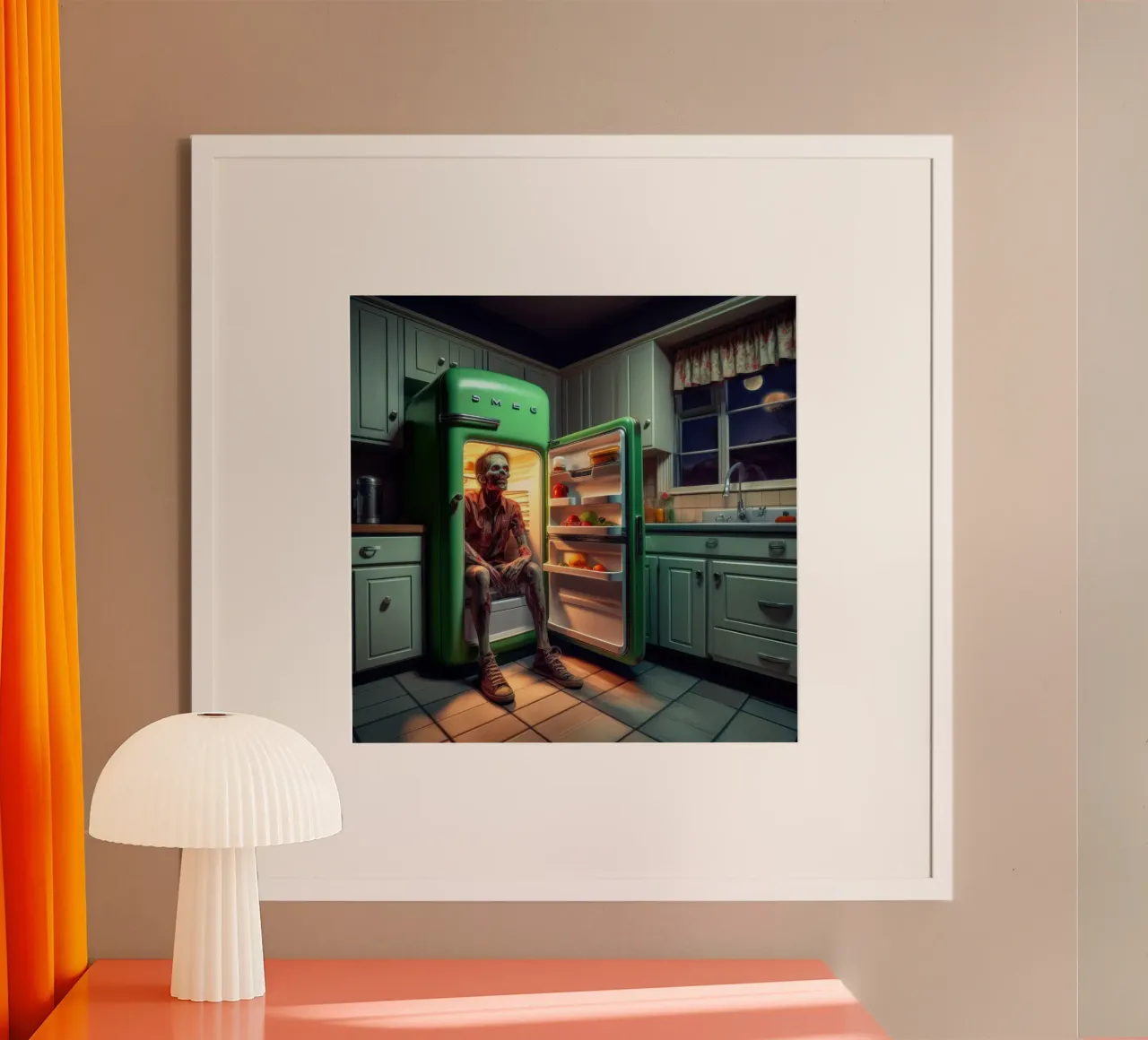 Cold Storage poster con telaio in legno da Art Unleashed