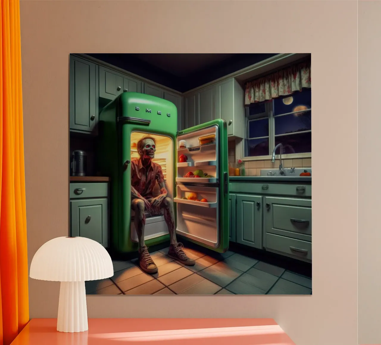 Cold Storage poster con telaio in legno da Art Unleashed