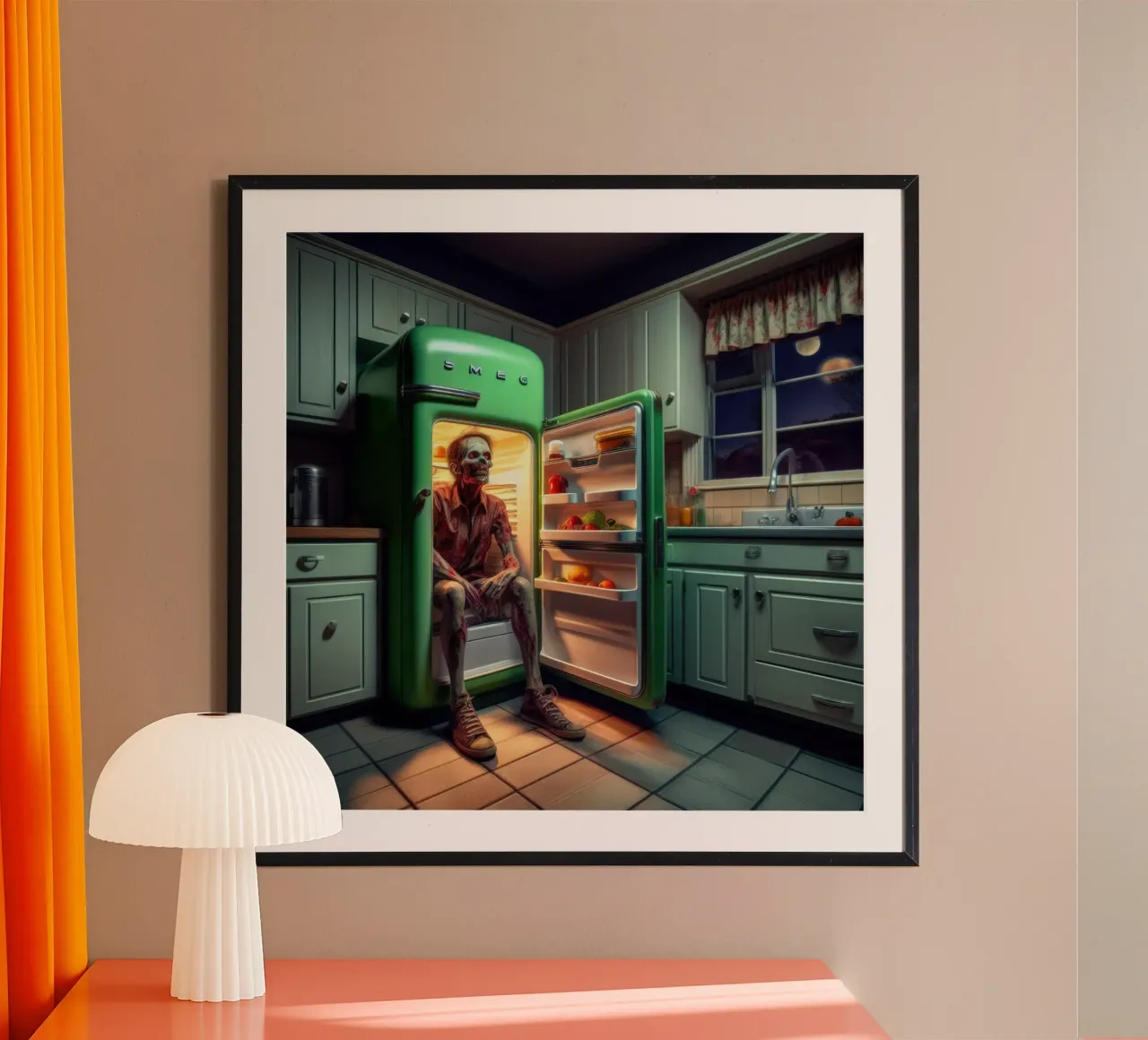 Cold Storage poster con telaio in legno da Art Unleashed