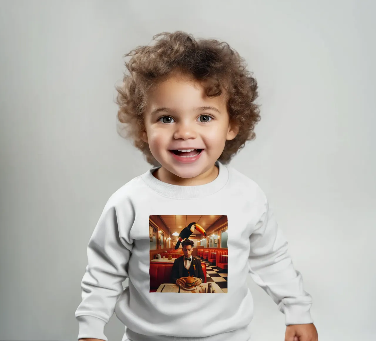 Two Can baby sweatshirt by Art Unleashed