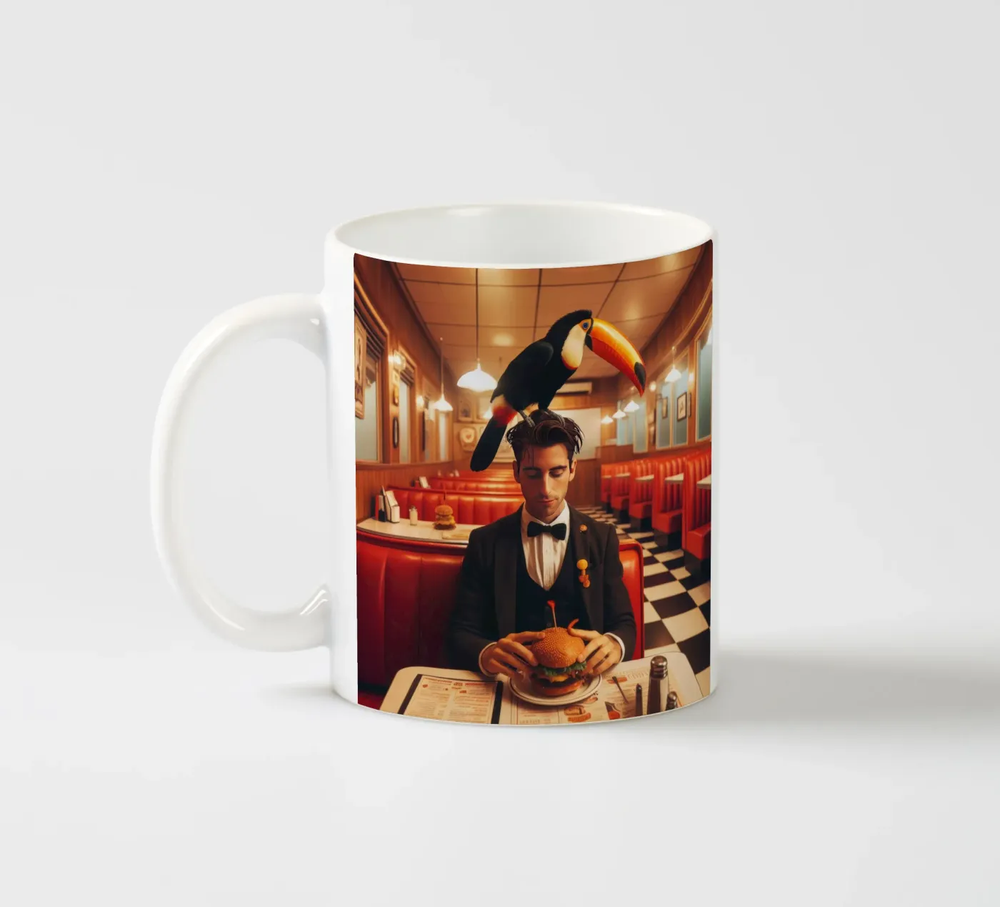 Two Can Keramik Tasse von Art Unleashed