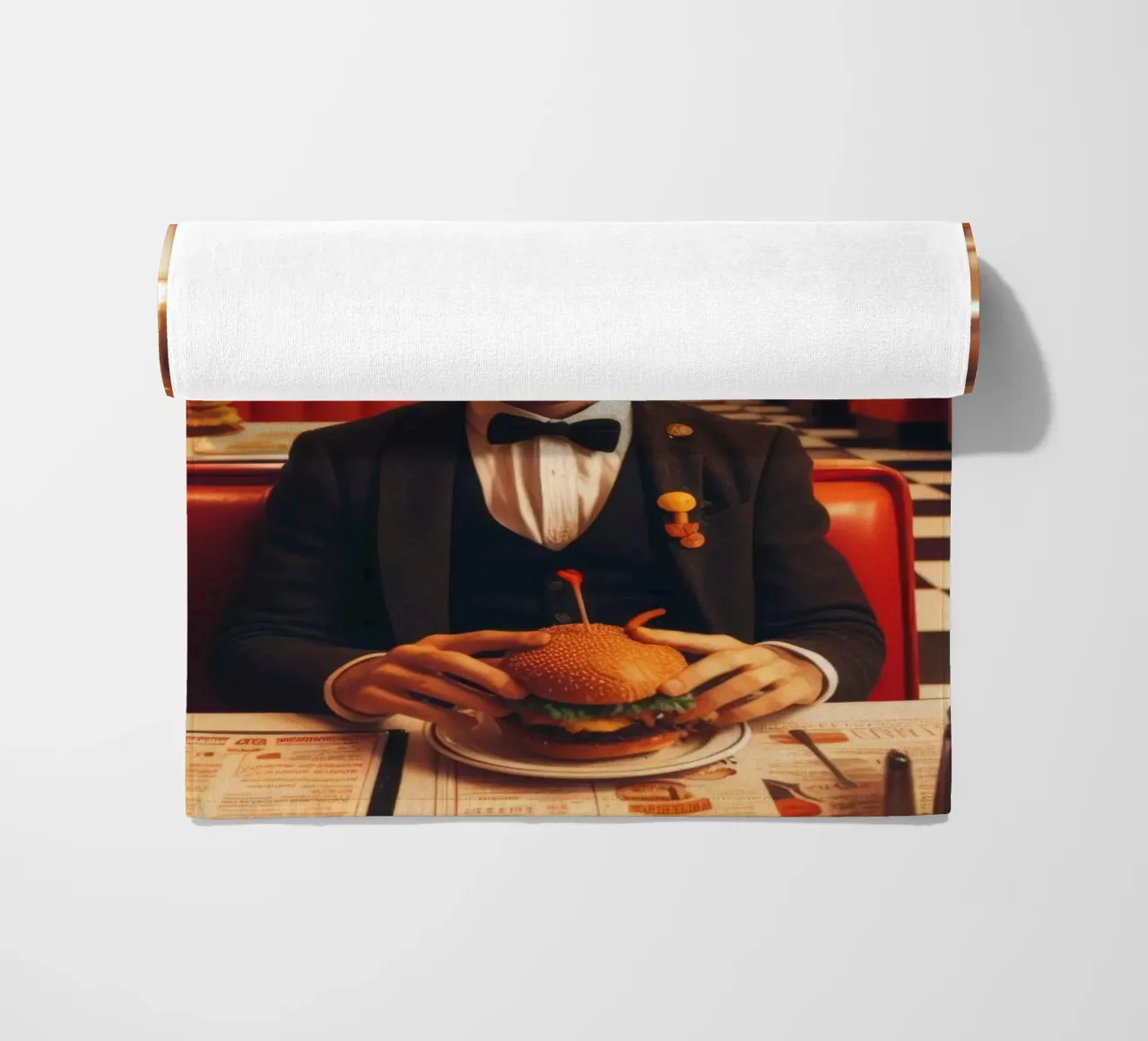 Two Can beach towel by Art Unleashed