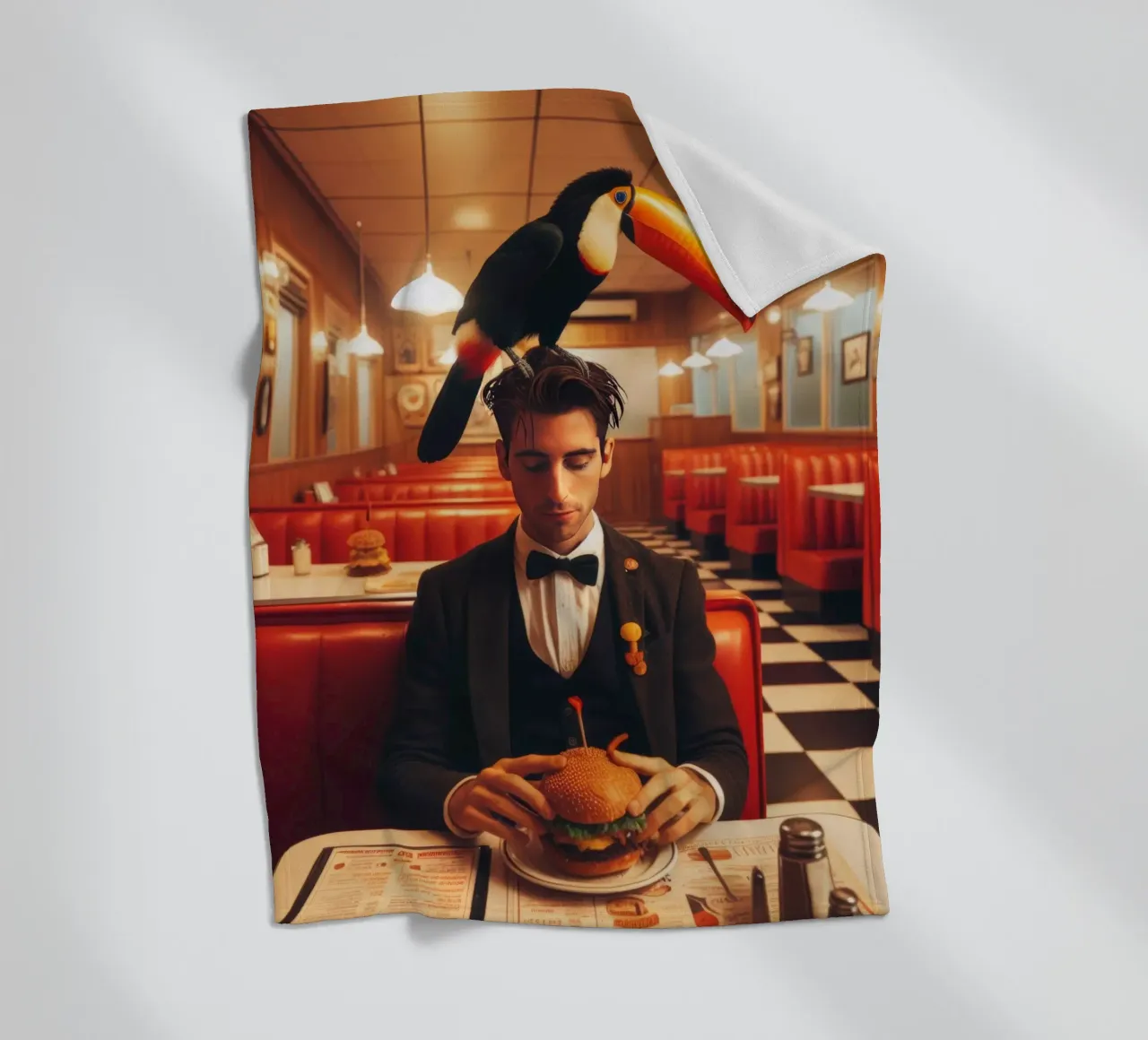 Two Can fleece blanket by Art Unleashed