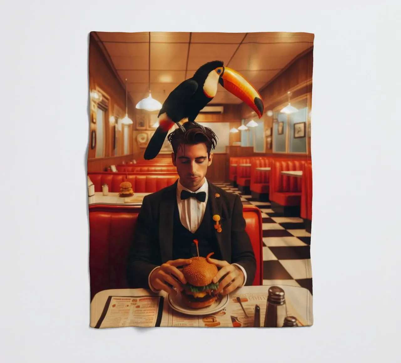 Two Can fleece blanket by Art Unleashed