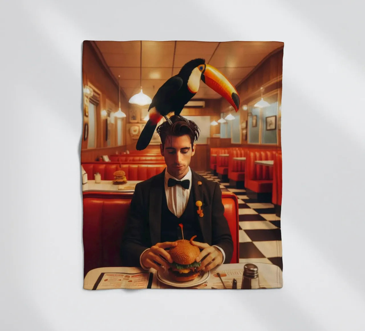 Two Can fleece blanket by Art Unleashed