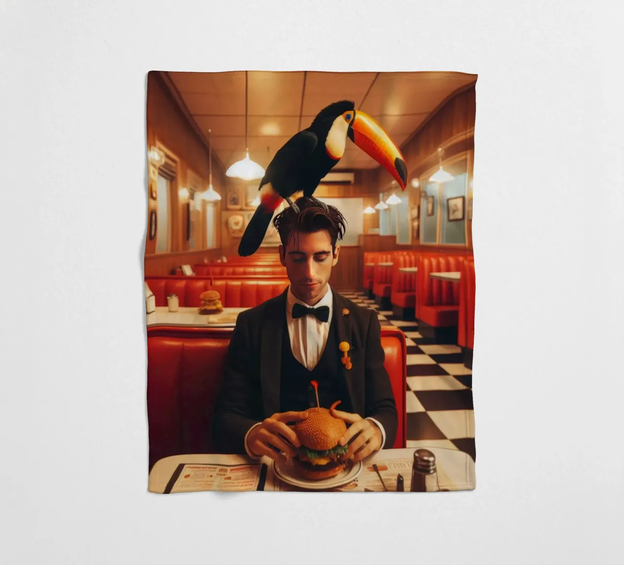 Two Can fleece blanket by Art Unleashed