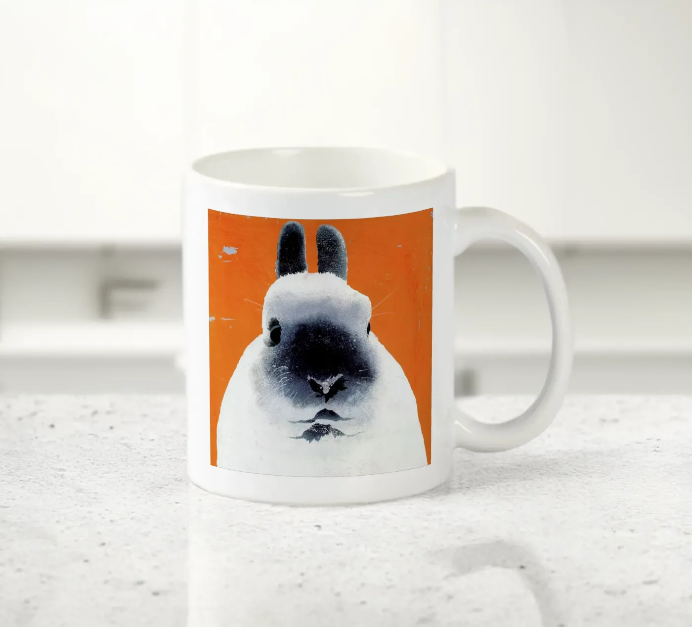 Rabbit ceramic mug by Andy Bridge