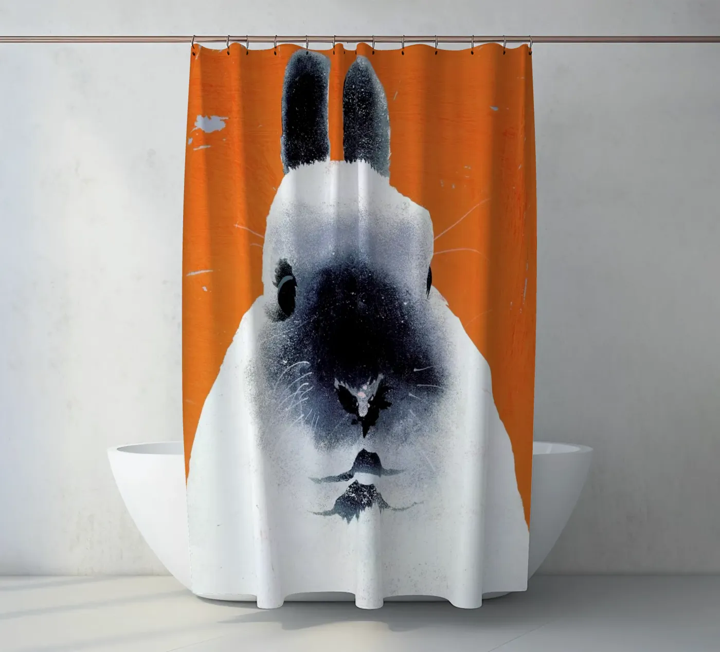 Rabbit douchegordijn van Andy Bridge