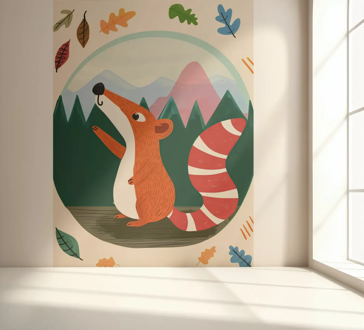 Forest Squirrel fotobehang van Lilo
