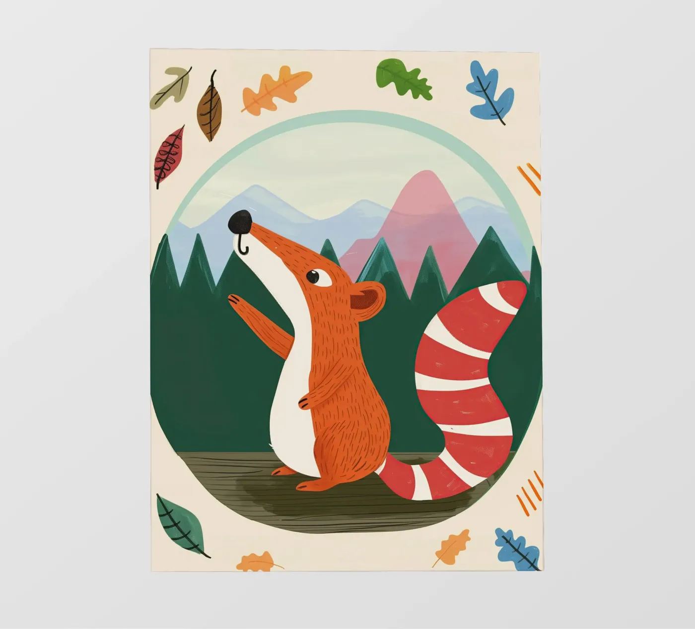 Forest Squirrel fotobehang van Lilo
