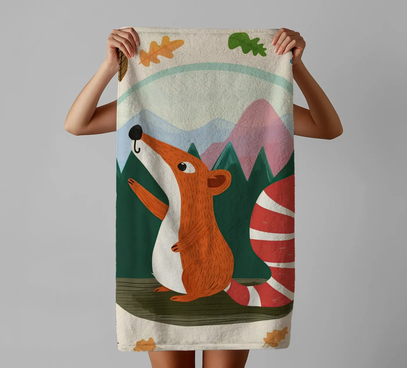 Forest Squirrel towel by Lilo