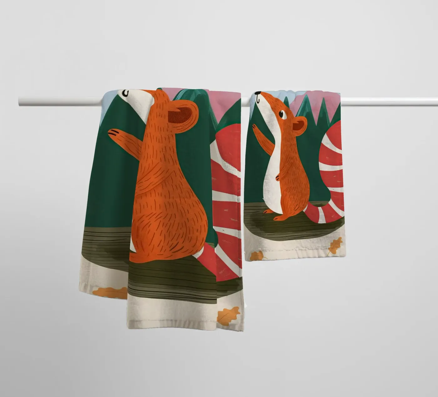 Forest Squirrel towel by Lilo