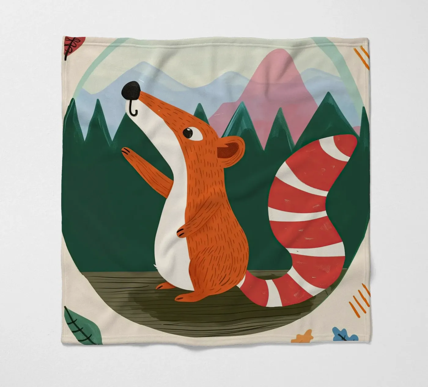 Forest Squirrel Fleecedecke von Lilo