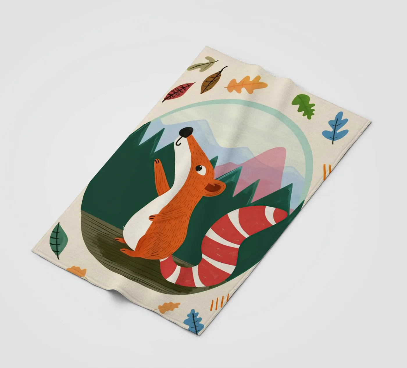 Forest Squirrel Fleecedecke von Lilo