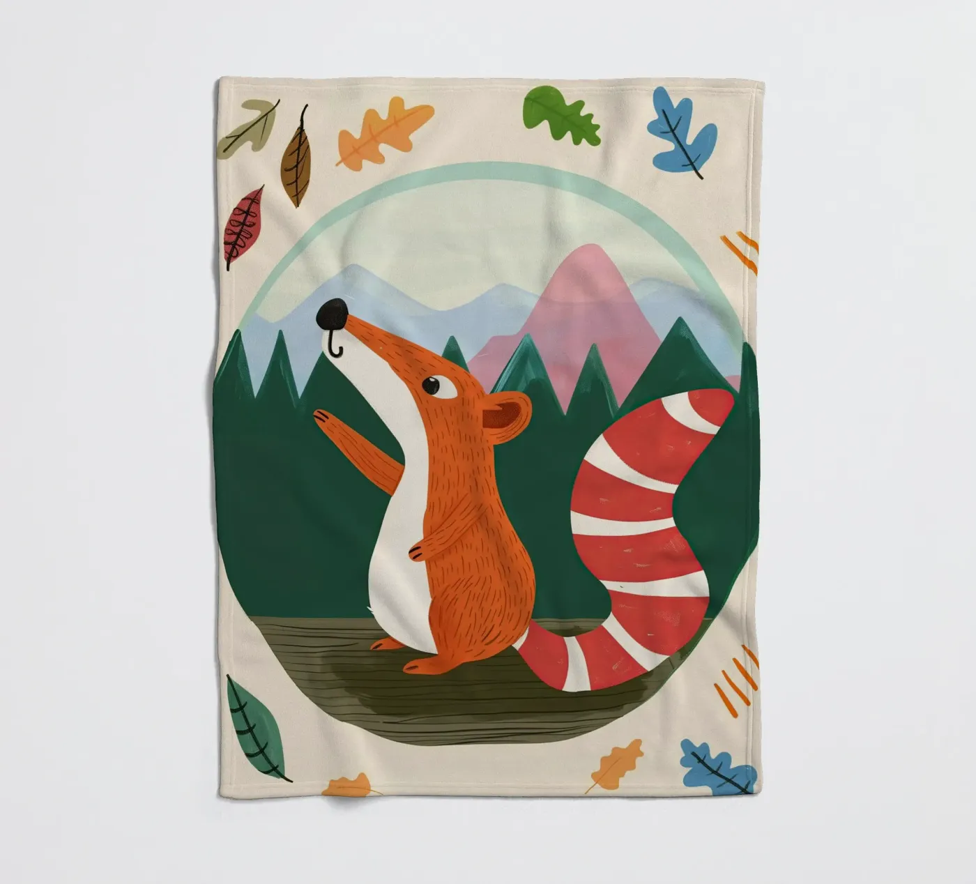 Forest Squirrel Fleecedecke von Lilo