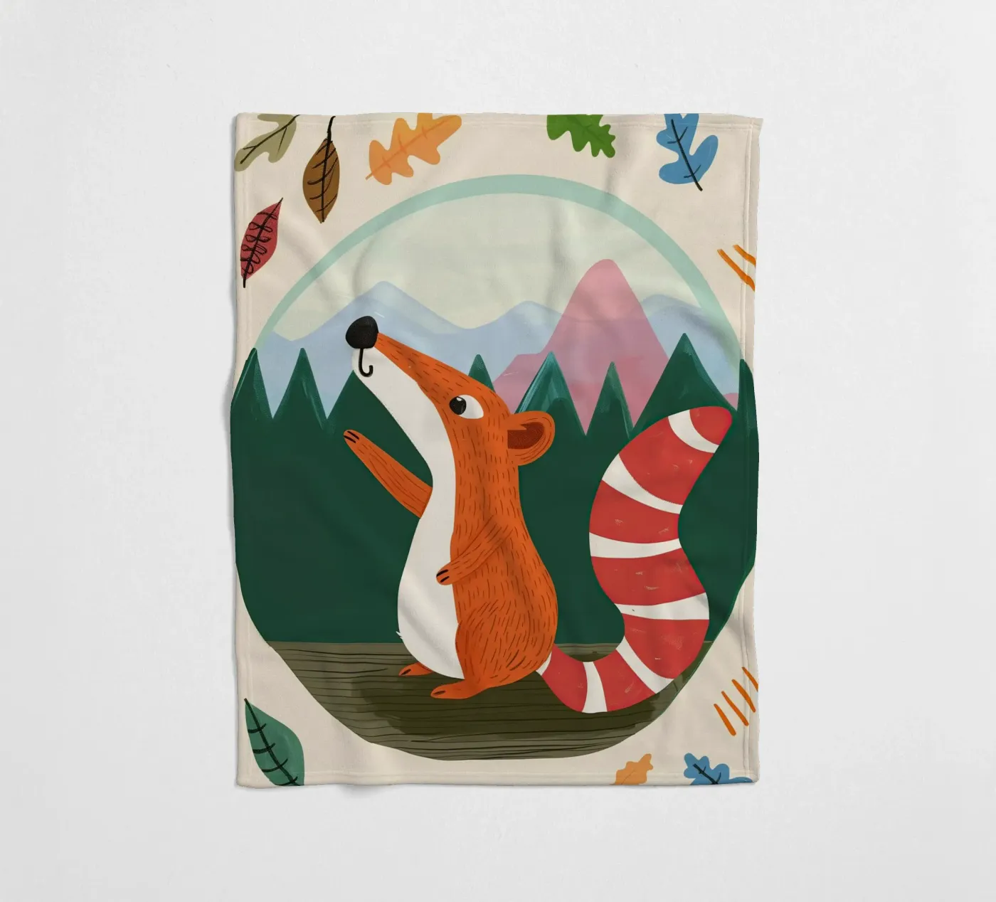 Forest Squirrel Fleecedecke von Lilo
