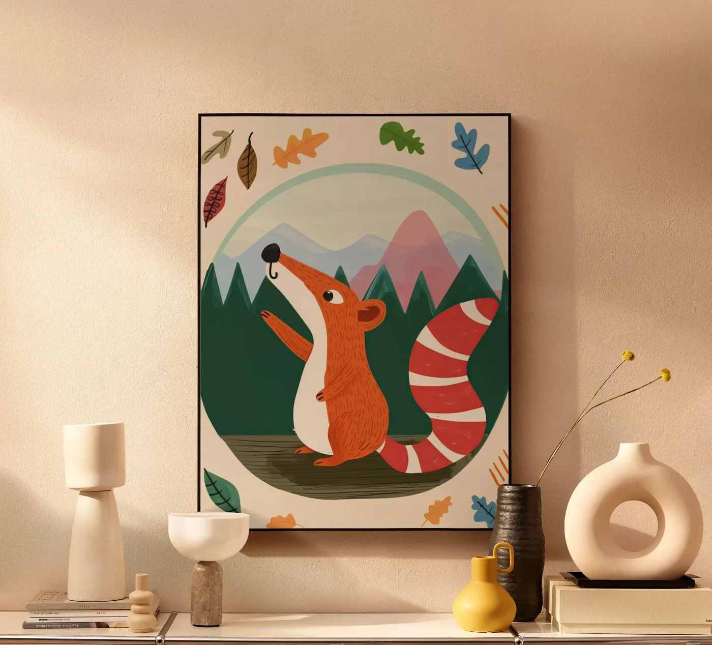 Forest Squirrel alluminio dibond da Lilo