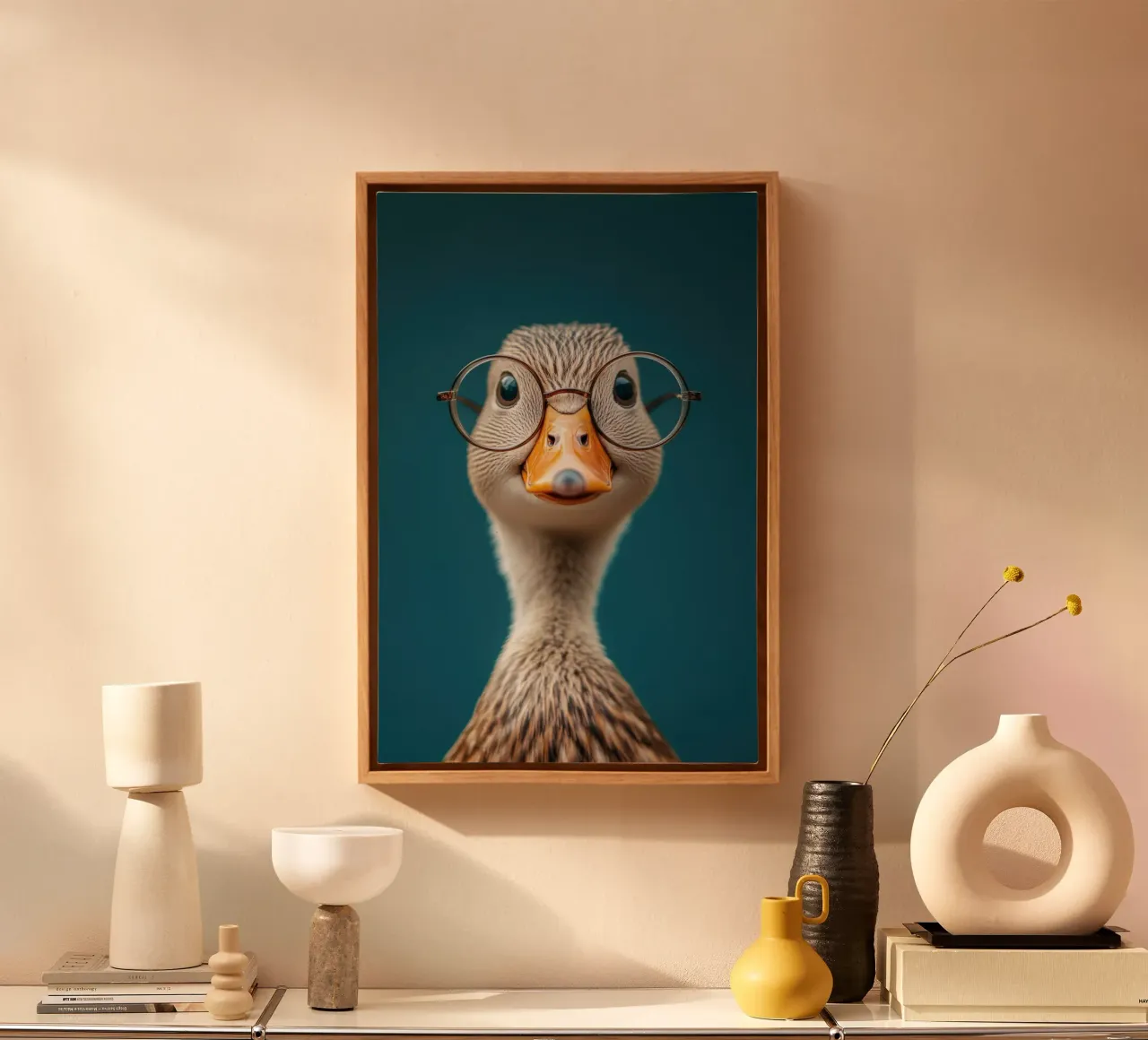 Quack tela con Cornice a cassetta da Art Unleashed