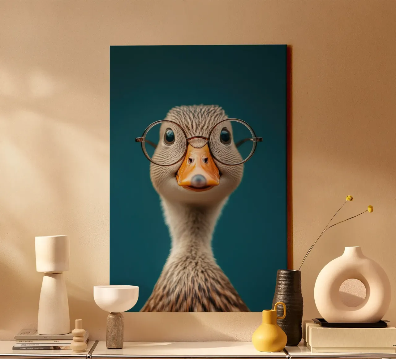 Quack tela con Cornice a cassetta da Art Unleashed