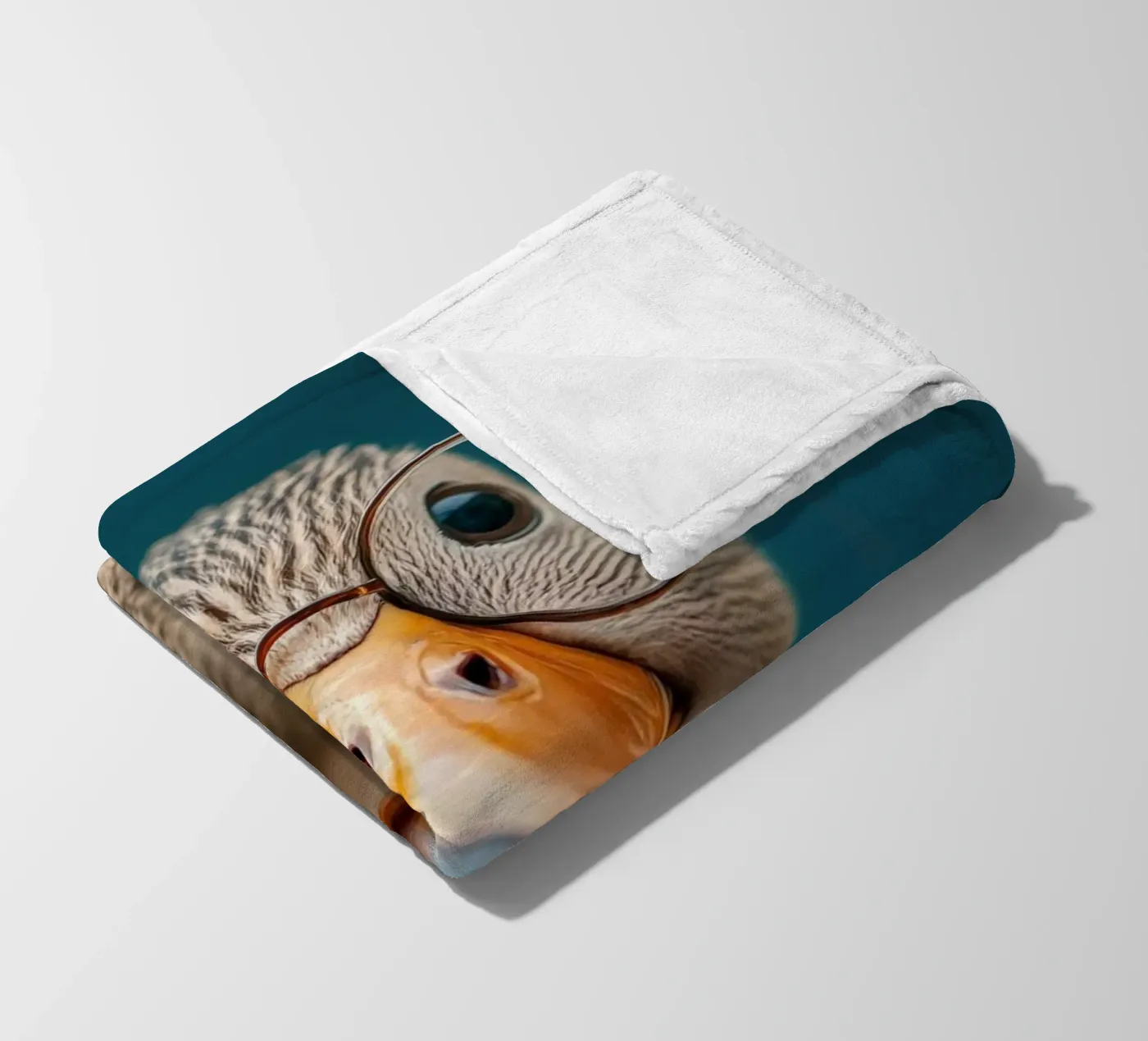 Quack fleece blanket by Art Unleashed