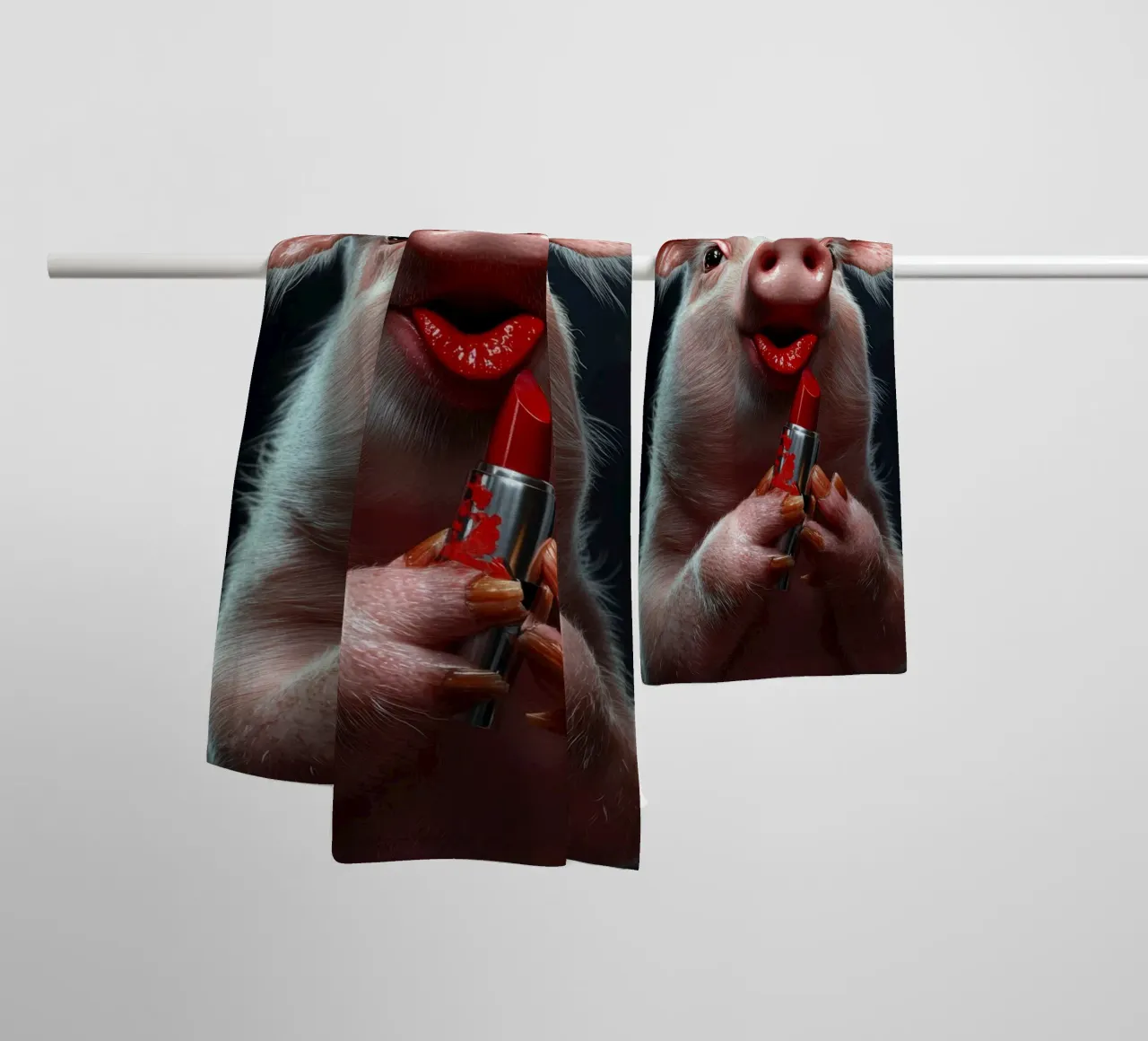 Lipstick asciugamano da bagno da Art Unleashed