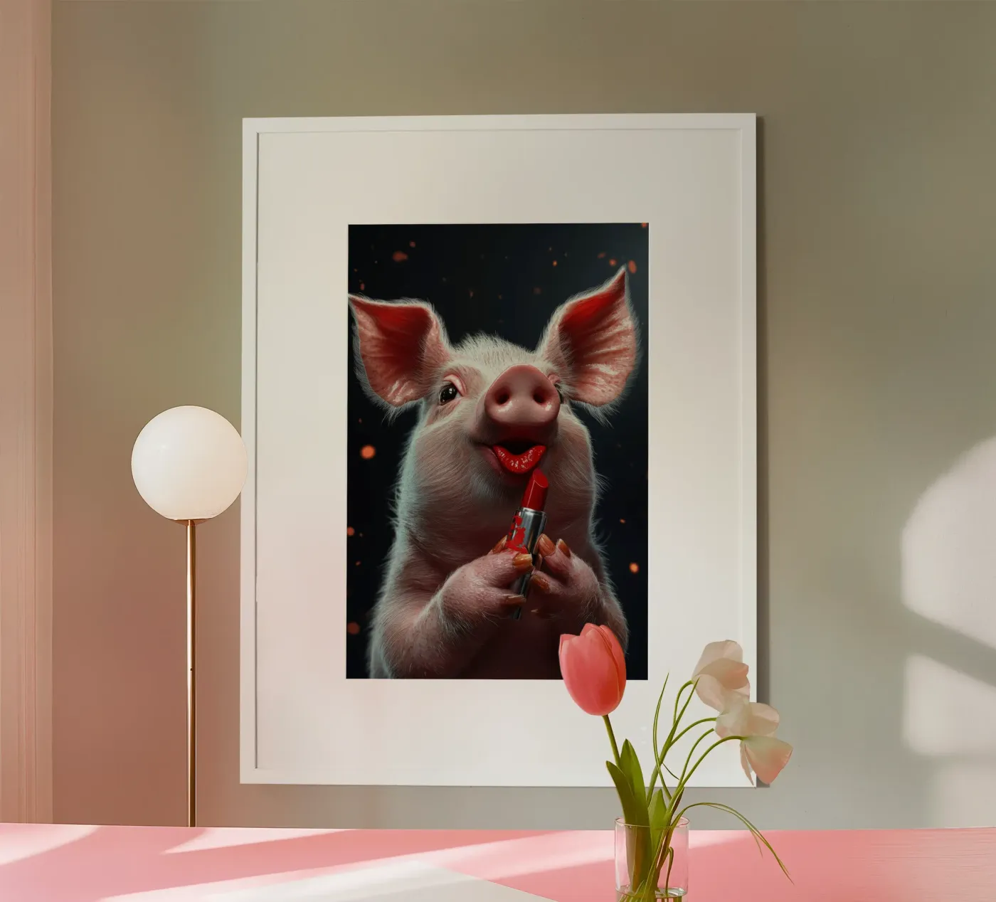 Lipstick poster by Art Unleashed