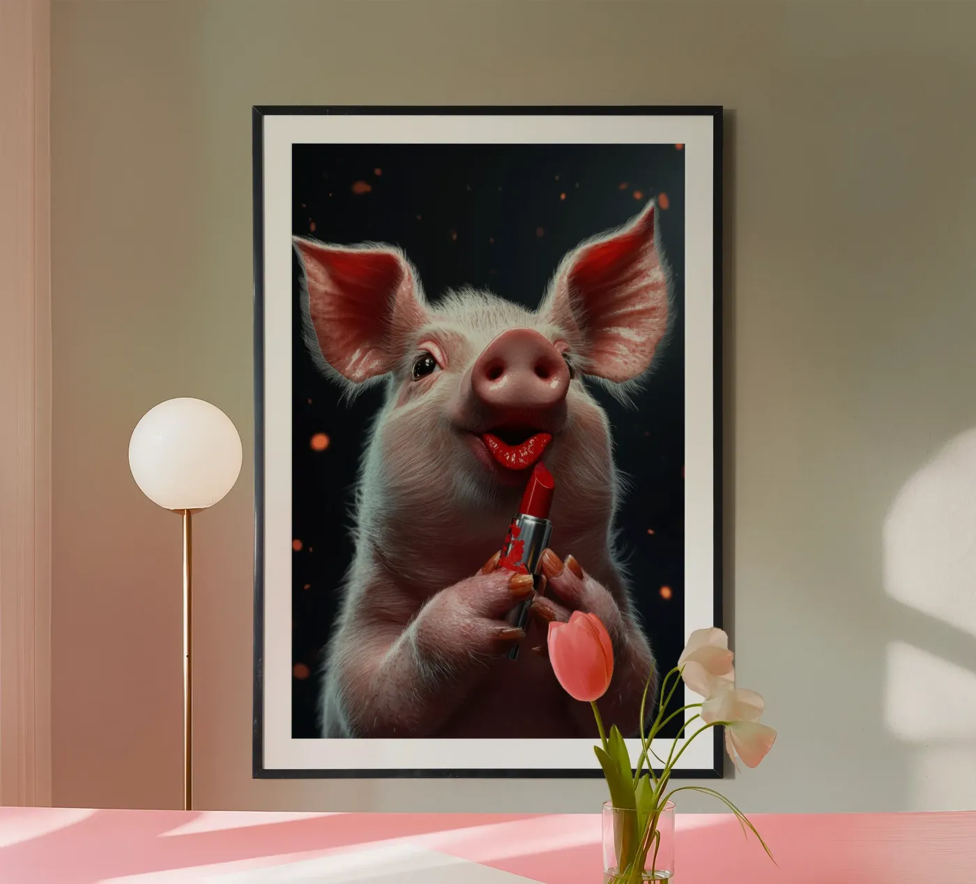 Lipstick poster by Art Unleashed