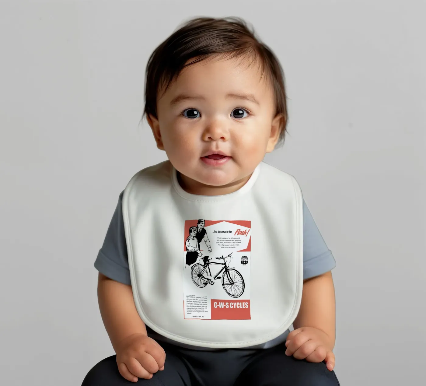 Flash baby bib by Hemingway Design