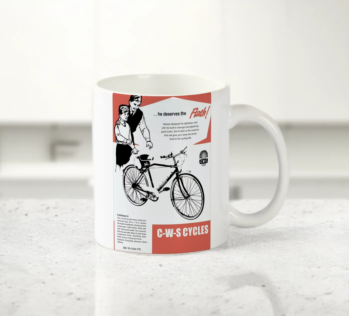Flash ceramic mug by Hemingway Design