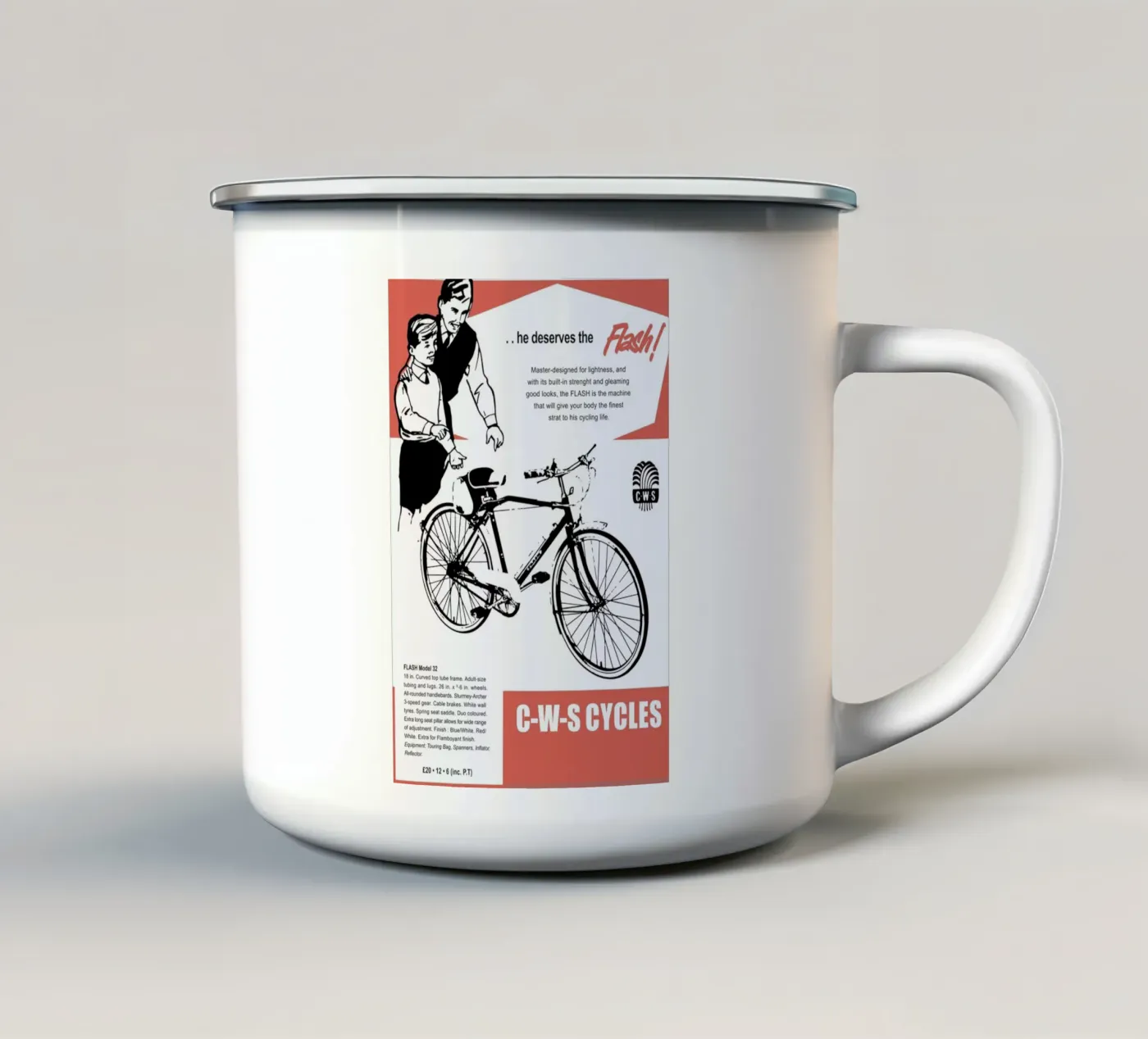 Flash enamel mug by Hemingway Design