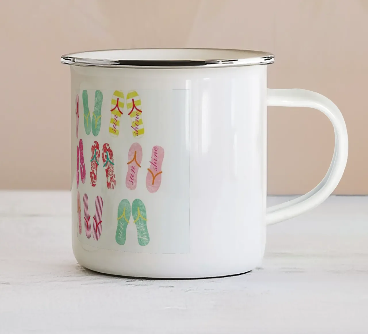 FlipFlops tazza in smalto da Catherine Aguilar