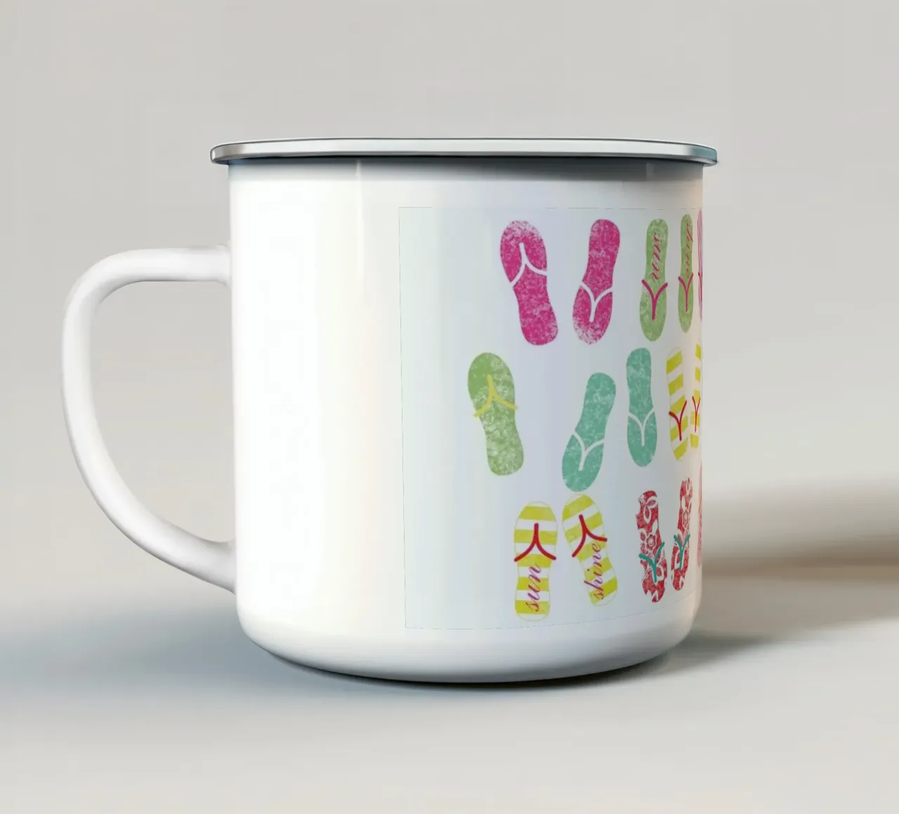 FlipFlops tazza in smalto da Catherine Aguilar
