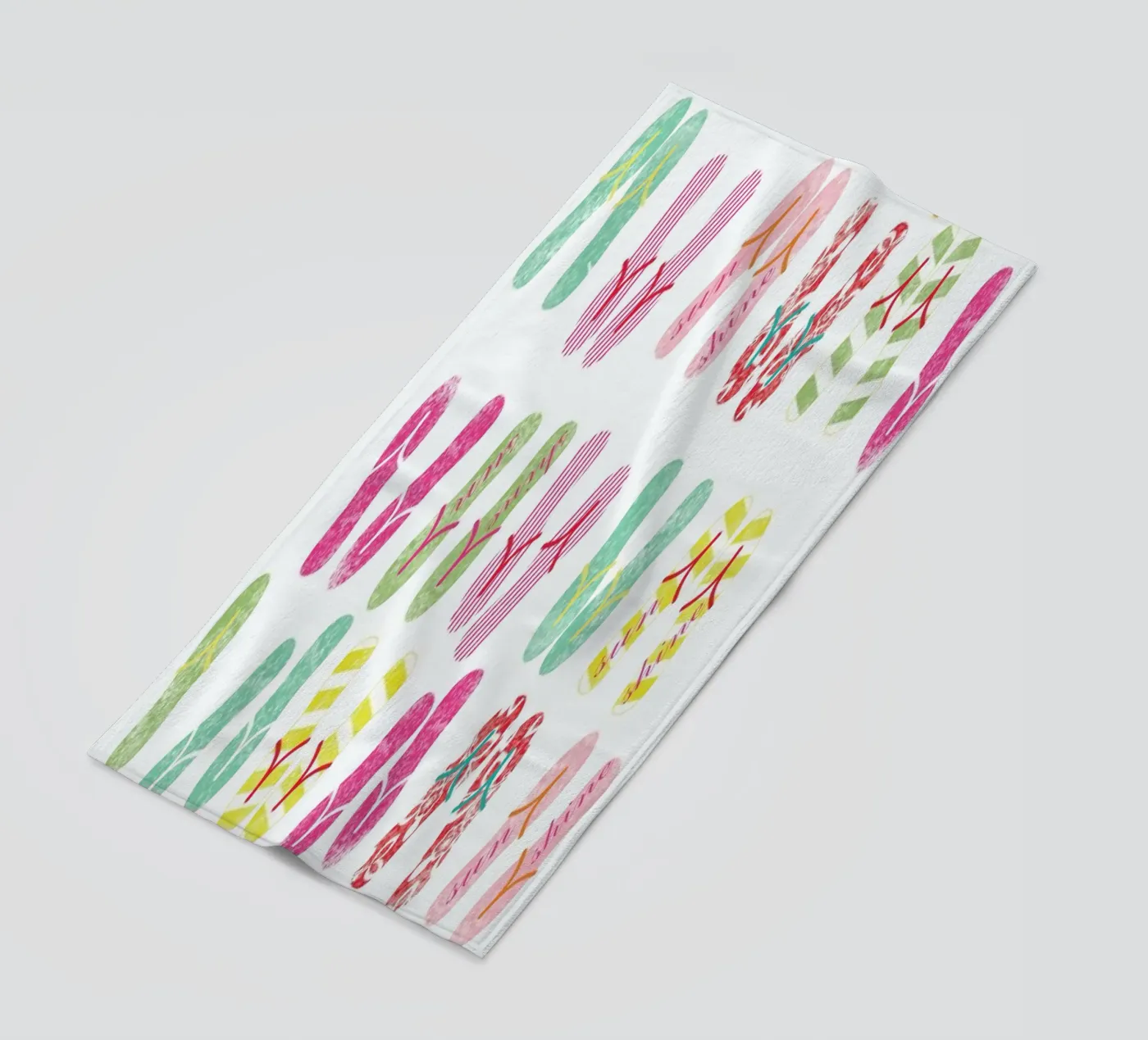 FlipFlops beach towel by Catherine Aguilar