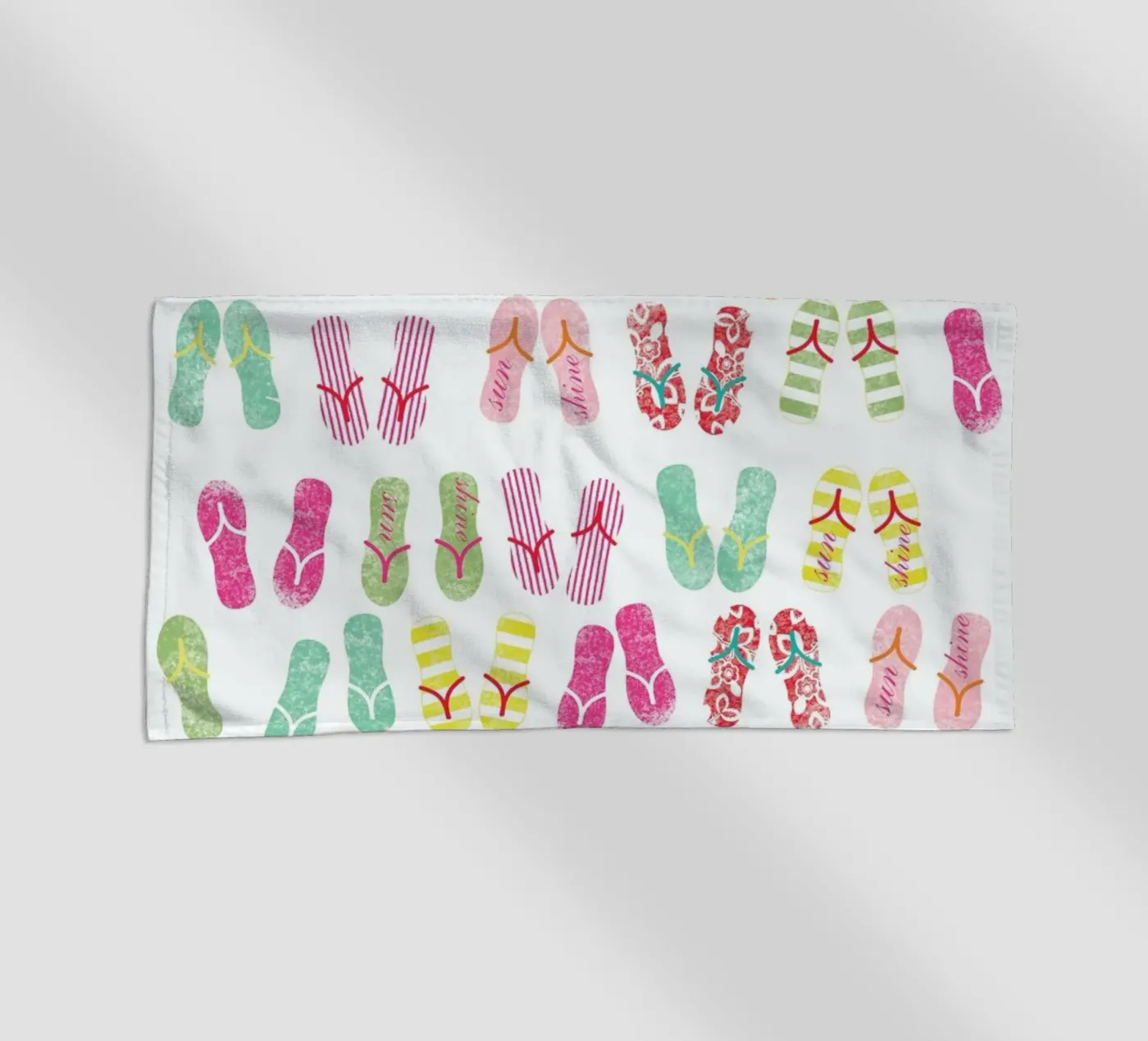 FlipFlops beach towel by Catherine Aguilar