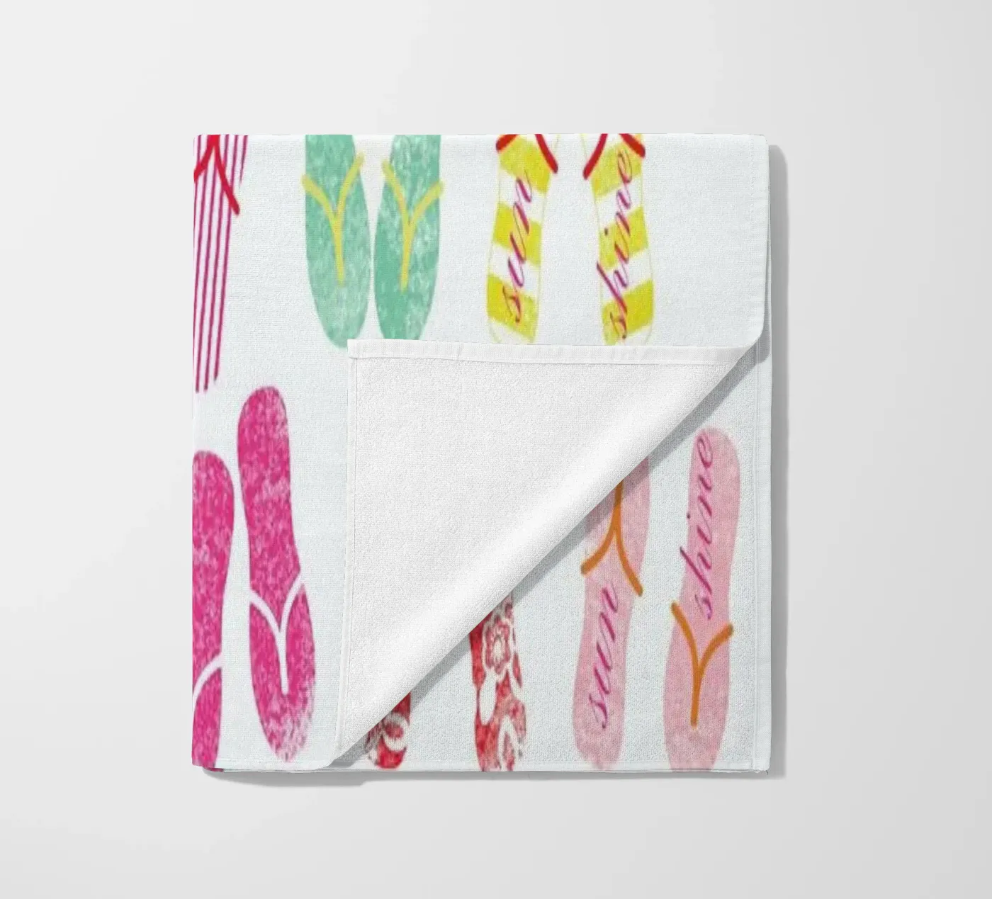 FlipFlops beach towel by Catherine Aguilar