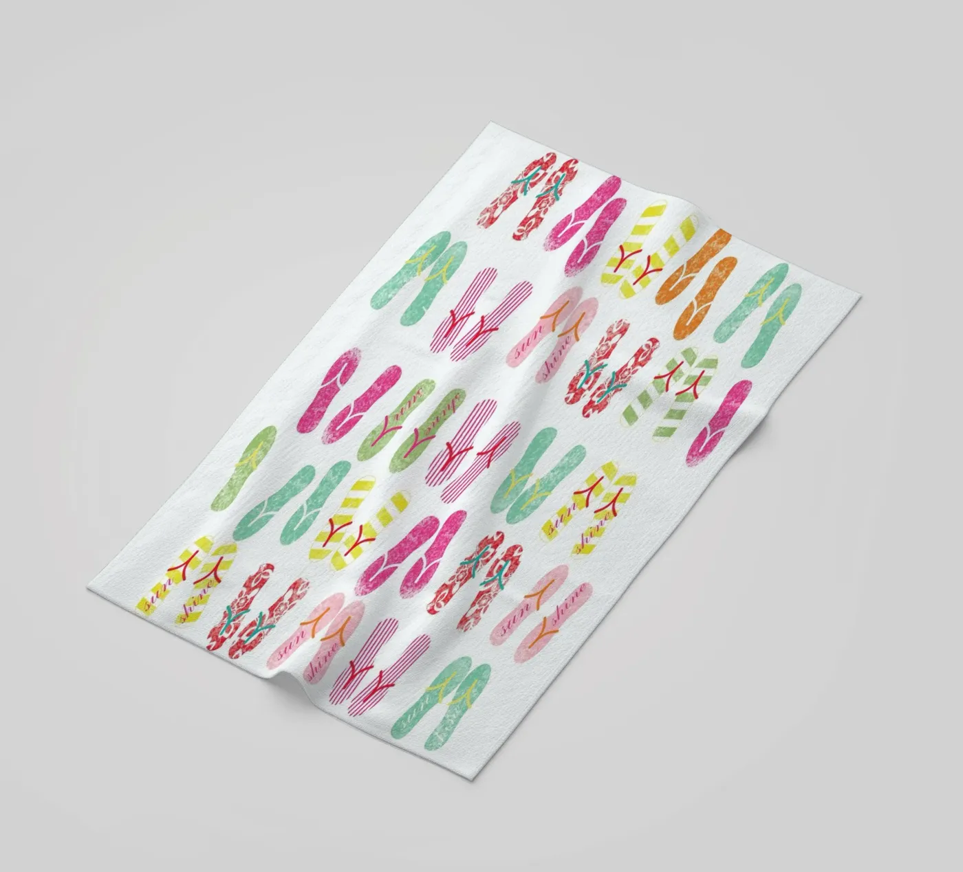 FlipFlops beach towel by Catherine Aguilar