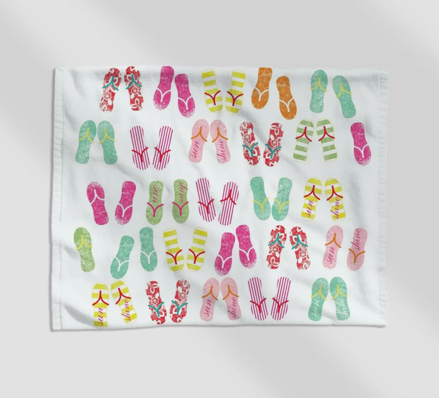 FlipFlops beach towel by Catherine Aguilar