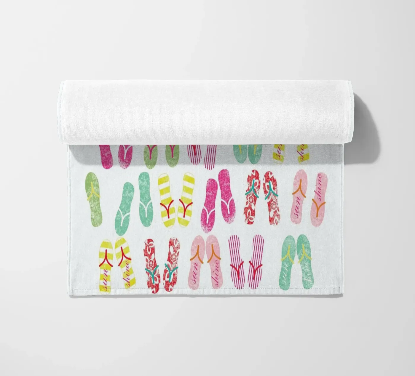 FlipFlops beach towel by Catherine Aguilar
